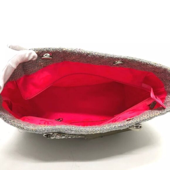 CHANEL CC CC Mark Cambon Line Large Tote Bag tweed Purple Based/SilverHardware - Picture 9 of 13